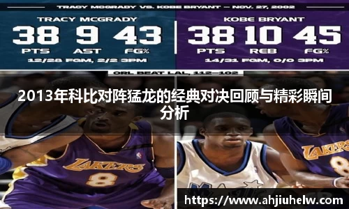 2013年科比对阵猛龙的经典对决回顾与精彩瞬间分析